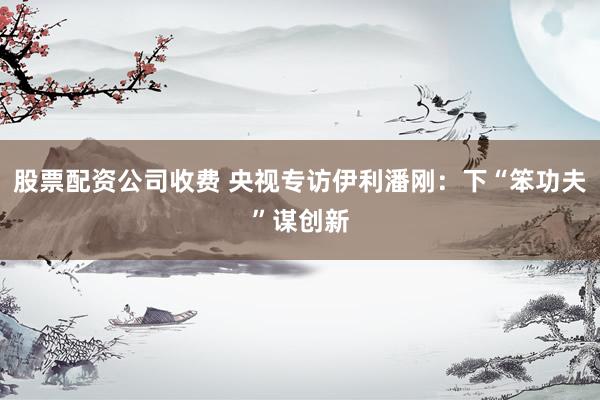 股票配资公司收费 央视专访伊利潘刚：下“笨功夫”谋创新