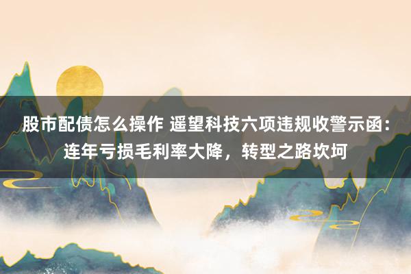 股市配债怎么操作 遥望科技六项违规收警示函：连年亏损毛利率大降，转型之路坎坷