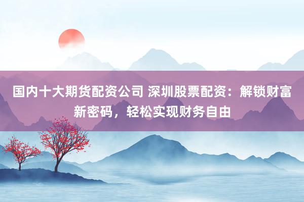 国内十大期货配资公司 深圳股票配资：解锁财富新密码，轻松实现财务自由